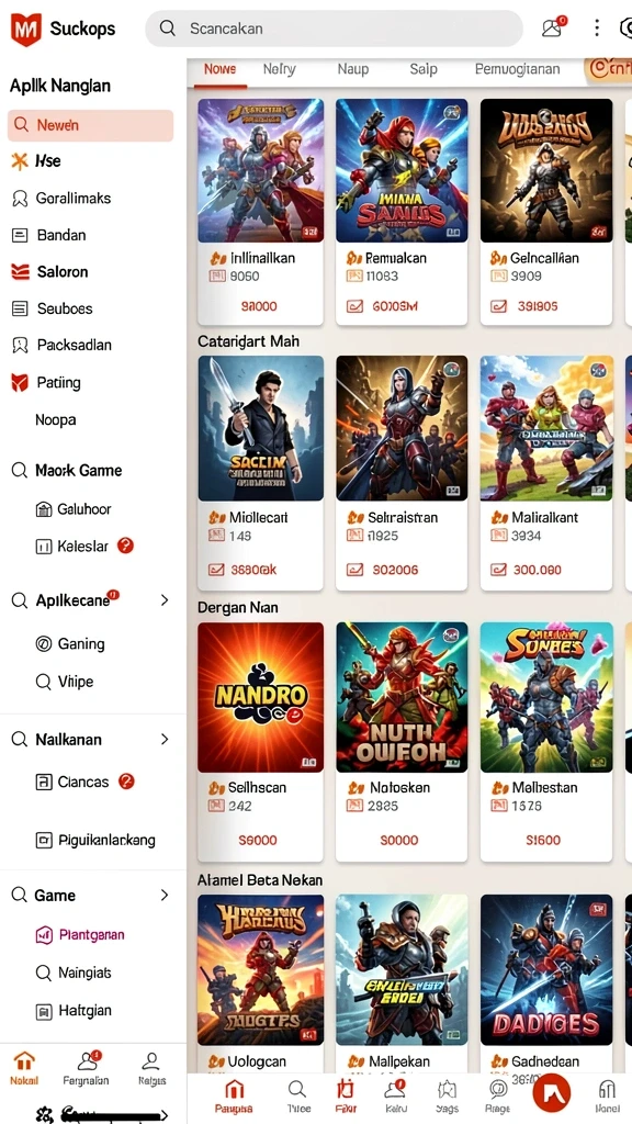 Screenshot ketiga menampilkan bonus dan promosi yang tersedia.