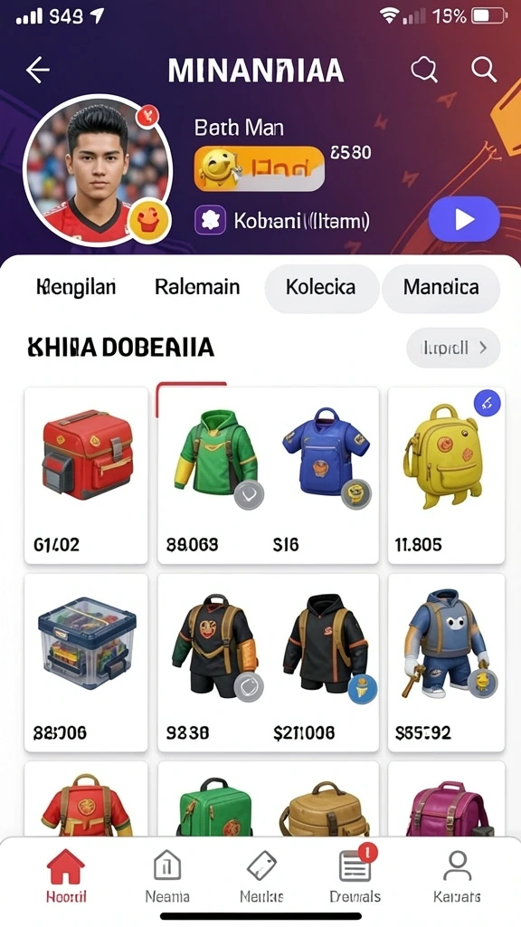 Berbagai item menarik untuk mendukung permainan.