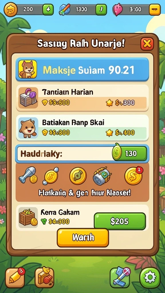 Tantangan menarik di setiap level yang harus dihadapi.