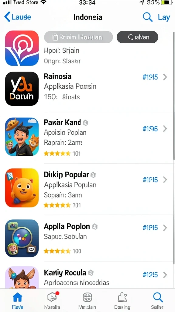 Tampilan antarmuka utama game DEWA1000.