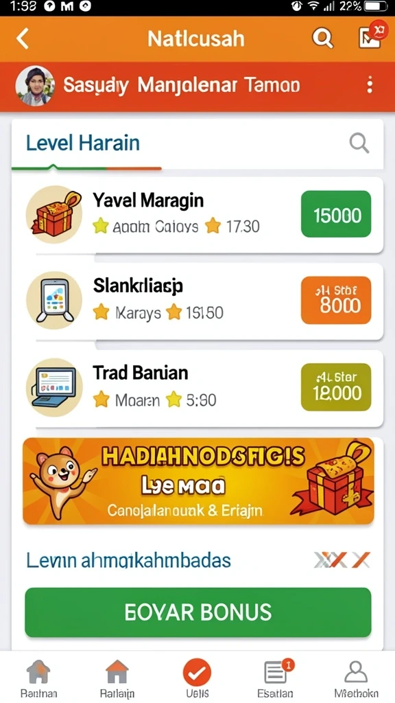 Screenshot menunjukkan grafis yang menawan dan detail karakter.