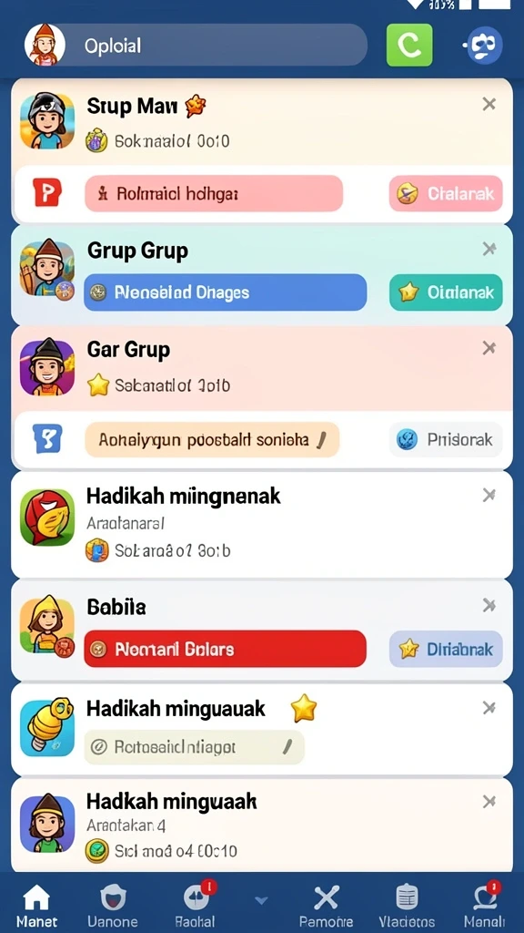 Tangkapan layar interaksi antar pemain yang menyenangkan.