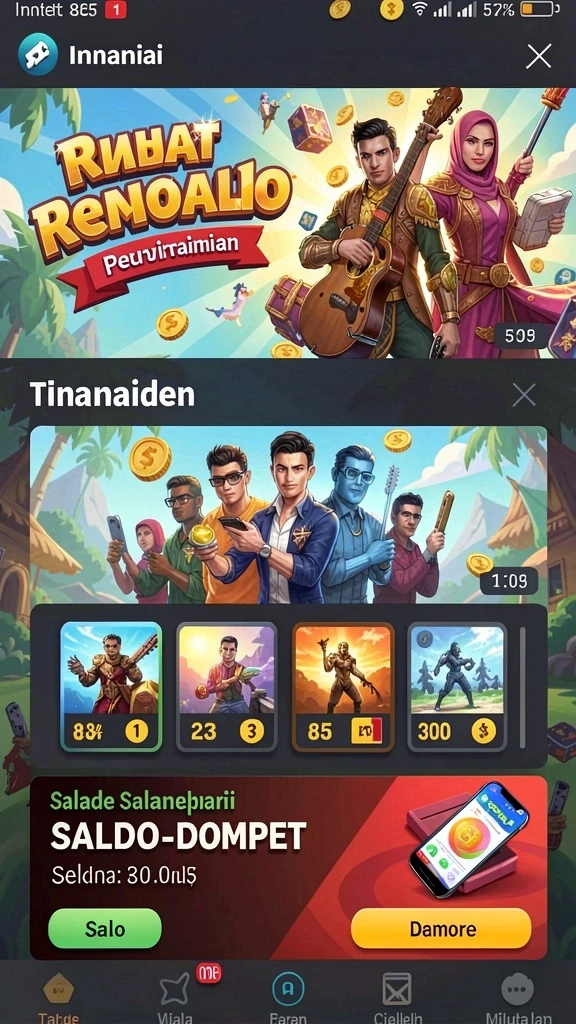 Screenshot memperlihatkan fitur kompetisi antar pemain dalam game.