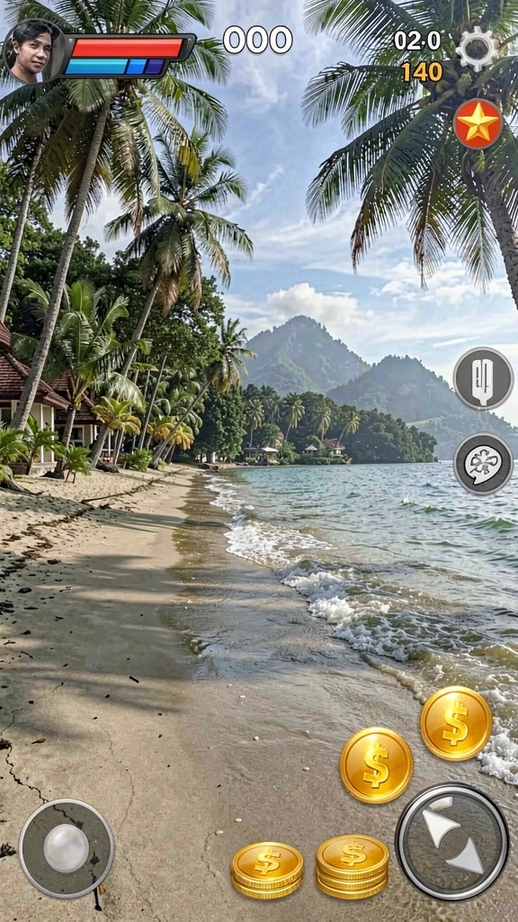 Tampilan awal permainan yang menarik dan berwarna.