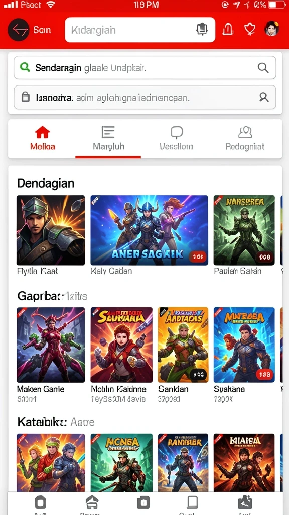 Berbagai pilihan permainan yang mengasyikkan.