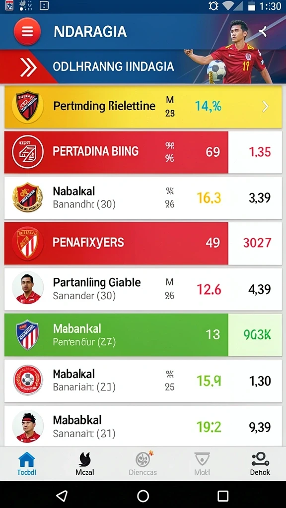 Tampilan grafik berwarna yang ceria dan menarik.