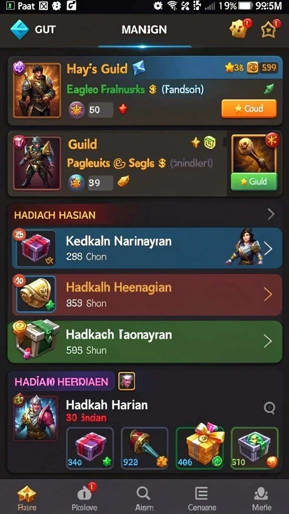 Karakter beragam dengan desain menarik dan unik.